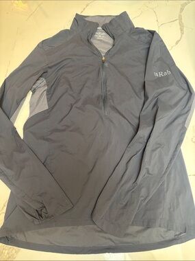 Rab Men’s Windveil Black Ultra Lightweight Half-Zip Pullover M